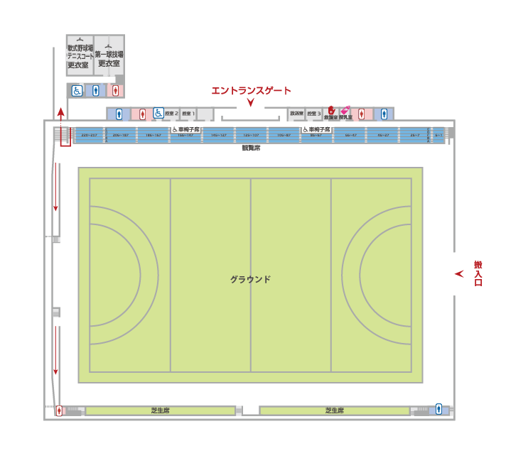 第一球技場 フロア平面図